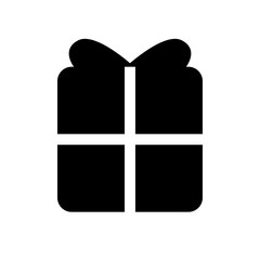 Schwarzes einfaches Symbol - Geschenk - Schenken