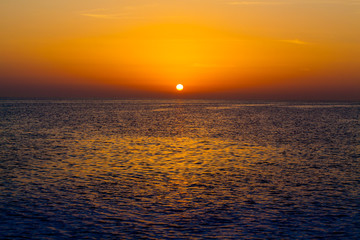 beautiful sunset above the sea. Sunset Sky.