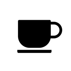 Schwarzes einfaches Symbol - Tasse - Kaffee - Tee