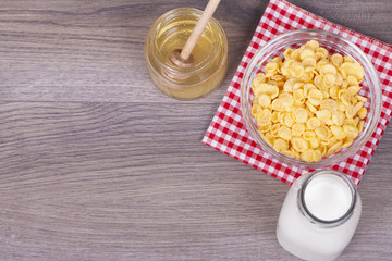 Healthy and tasty food on a wooden background
