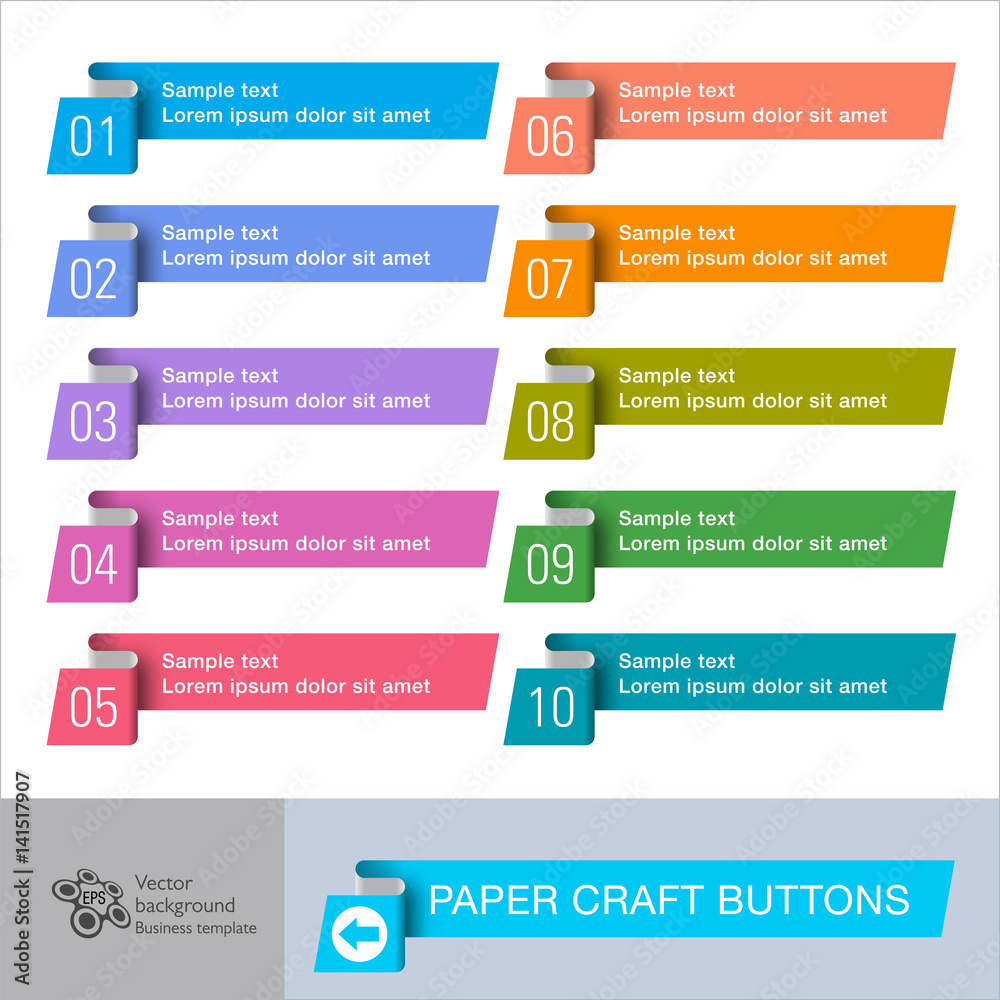 Wall mural web button and headline design #vector graphics