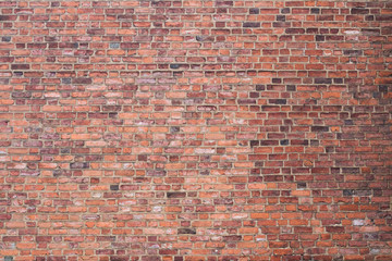 Old red brick texture. Pattern of grunge wall in old town 