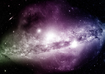 Naklejka na ściany i meble Stars, dust and gas nebula in a far galaxy