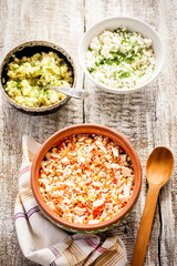 Meat and vegetable salad