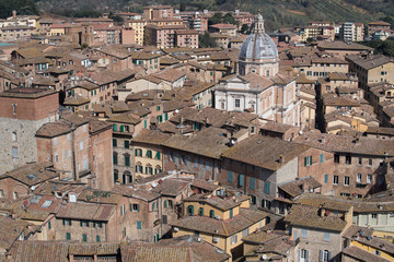 Fototapeta na wymiar Rooftops of Siena