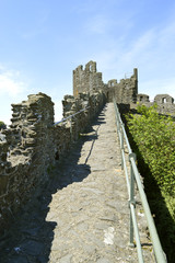 Fototapeta na wymiar Conwy town medieval wall