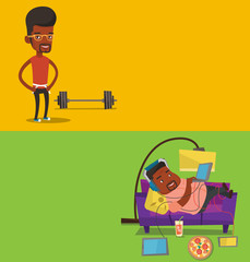 Two lifestyle banners with space for text.