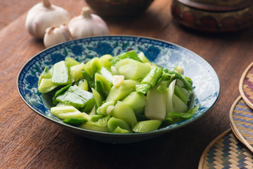 chinese stir fry leek