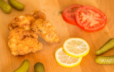 Fried Chicken Background.