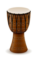 Fototapeta na wymiar african drum musical instruments stock vector illustration