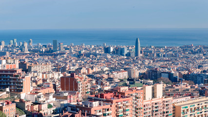 Fototapeta na wymiar barcelona view from above