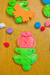 Цветок, Имбирное печенье, домашние приготовления