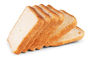sliced bread isolated on white background