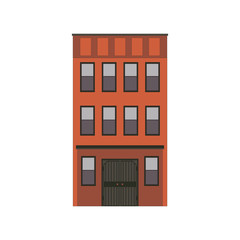 Beautiful detailed linear cityscape collection with townhouses. Small town street with victorian building facades. Template for web, graphic, game and motion design. Vector illustration