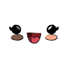 kawaii happy face icon