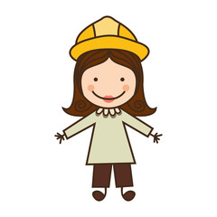 happy woman architect icon, vector illustration design