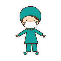 happy man doctor icon, vector illustration design