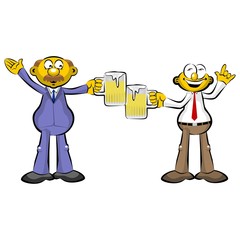 Men drinking beer