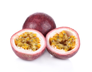 Passion fruit isolated on white background