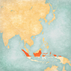 Map of East Asia - Indonesia