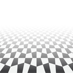 Abstract checkered floor background, black and white