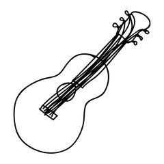 Obraz premium musical guitar instrument icon, vector illustration design