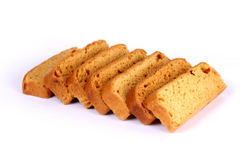 crispy rusk on white