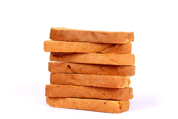 crispy rusk on white