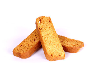 crispy rusk on white