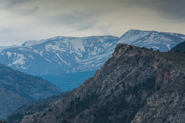 Vista over Sierra Nevada National Park, Spain