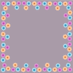 Obraz na płótnie Canvas flower frame floral flowers border pattern weave beautiful