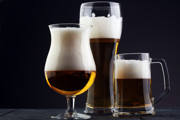 Still Life with a draft beer by the glass.