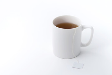 tea cup with tea bag