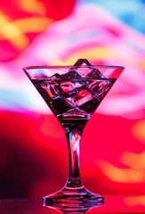 Ice in glass. Ice