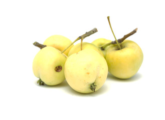 Fresh crabapple isolated on white background
