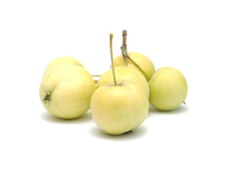 Fresh crabapple isolated on white background