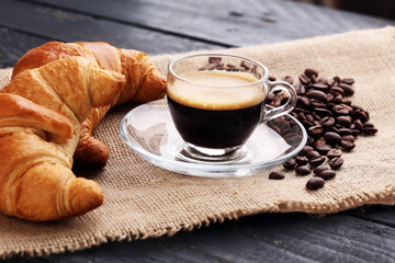 Coffee and croissants, Cafe, Coffee Bean