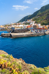 Fototapeta na wymiar View of Garachico town and ocean on northern coast of Tenerife island, Spain