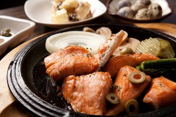 salmon steak 연어스테이크