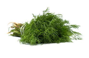 Dill bunch isolated on white background