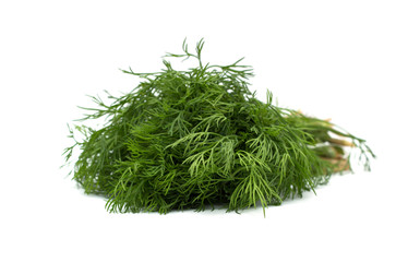 Dill bunch isolated on white background