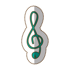 Fototapeta premium sign music note icon, vector illustration design