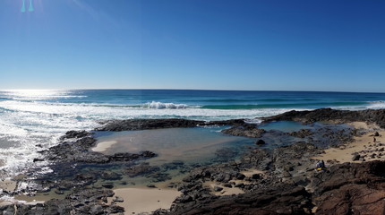 Fototapeta na wymiar Fraser Island Champagne pools view
