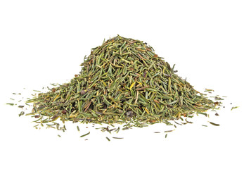 Dried thyme isolated on white background