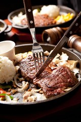 beef sirloin pan steak