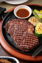 beef sirloin pan steak