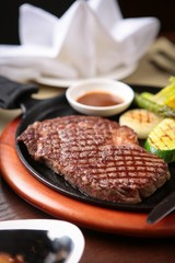 beef sirloin pan steak