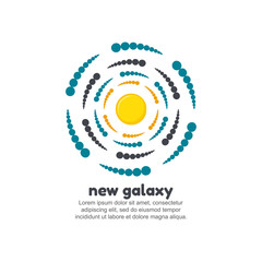 New galaxy logo template. Company logotype vector illustration