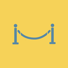 Vector illustration in flat style Barrier rope