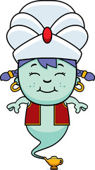 Smiling Cartoon Little Genie